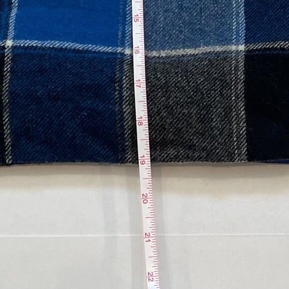 Talbots Wool Blend Blue, Black, Gray Plaid Mini Skirt, Preppy, Academia, Size 6 - Picture 10 of 10